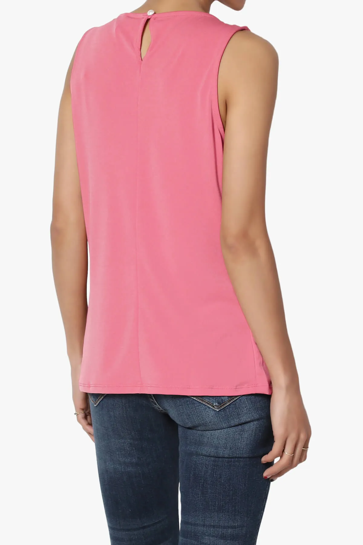Chaffee Pleat Neck Tank Top PLUS