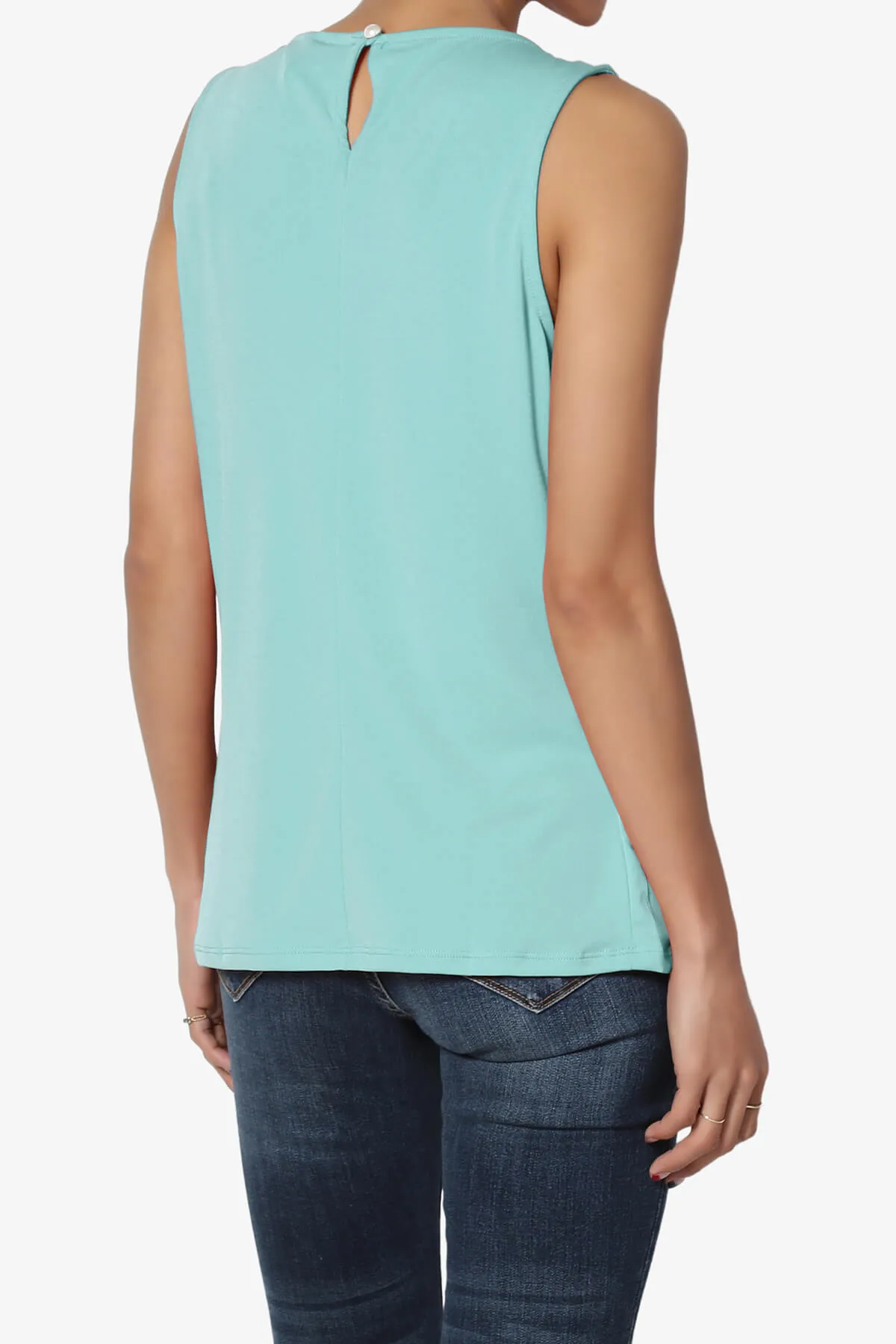 Chaffee Pleat Neck Tank Top PLUS