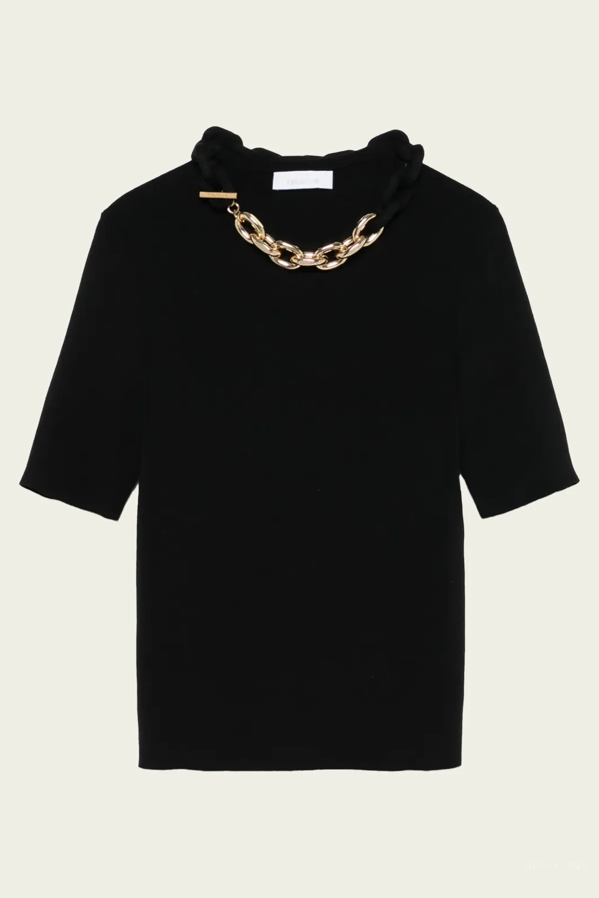 Chain Link-Detail Top in Black