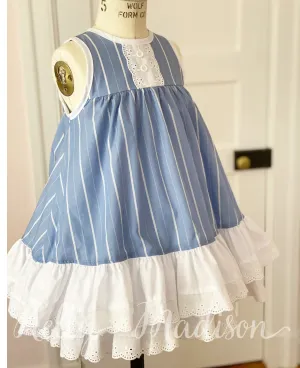 Chambray & Eyelet Lydia Dress