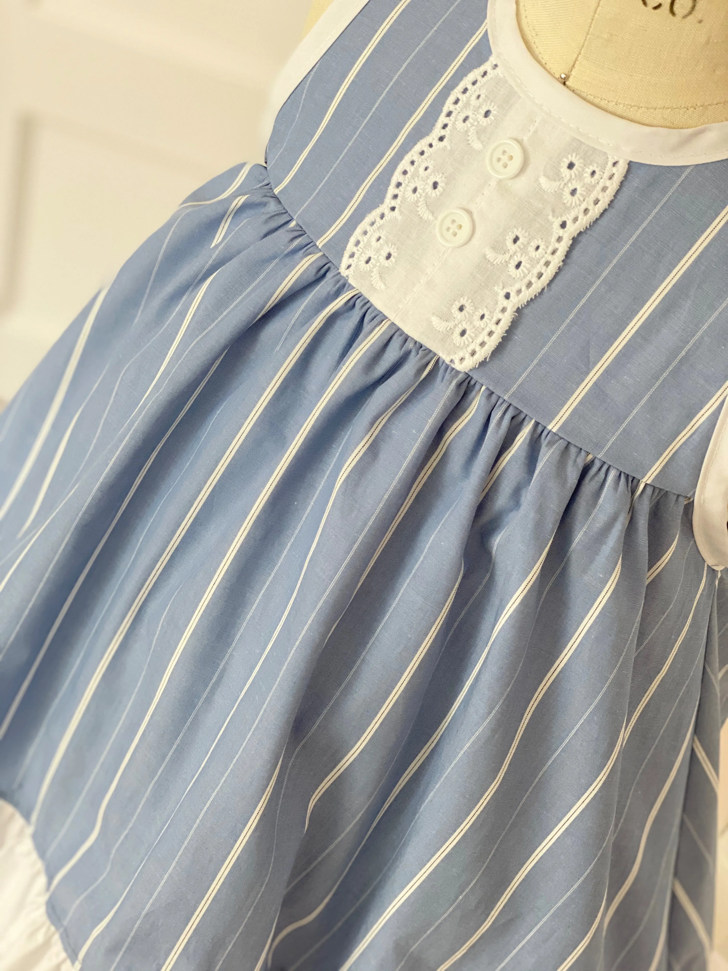 Chambray & Eyelet Lydia Dress