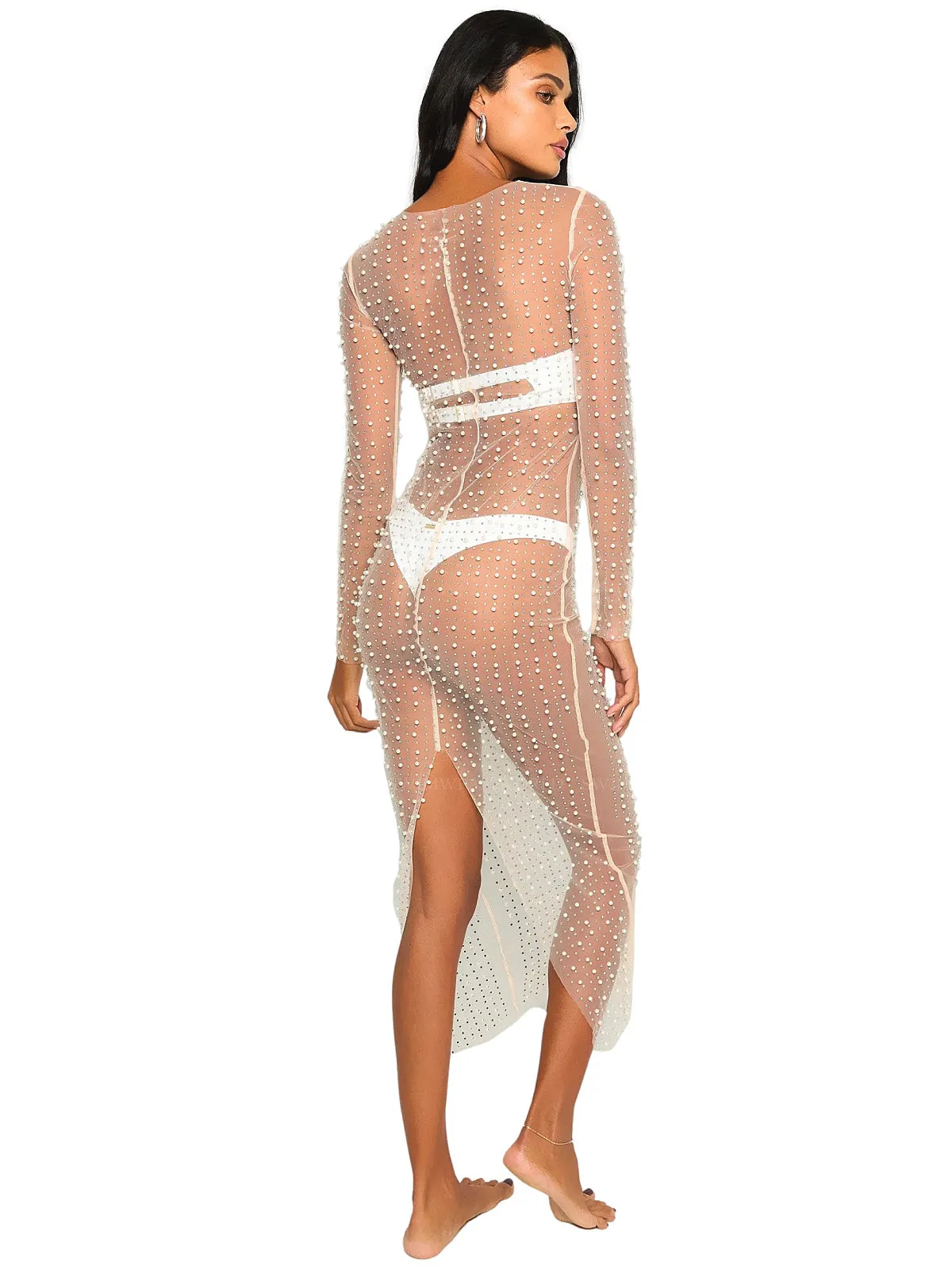 Champagne Nights Mesh Dress