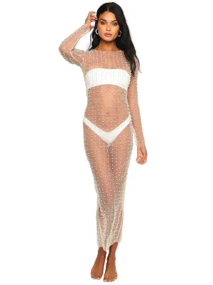 Champagne Nights Mesh Dress