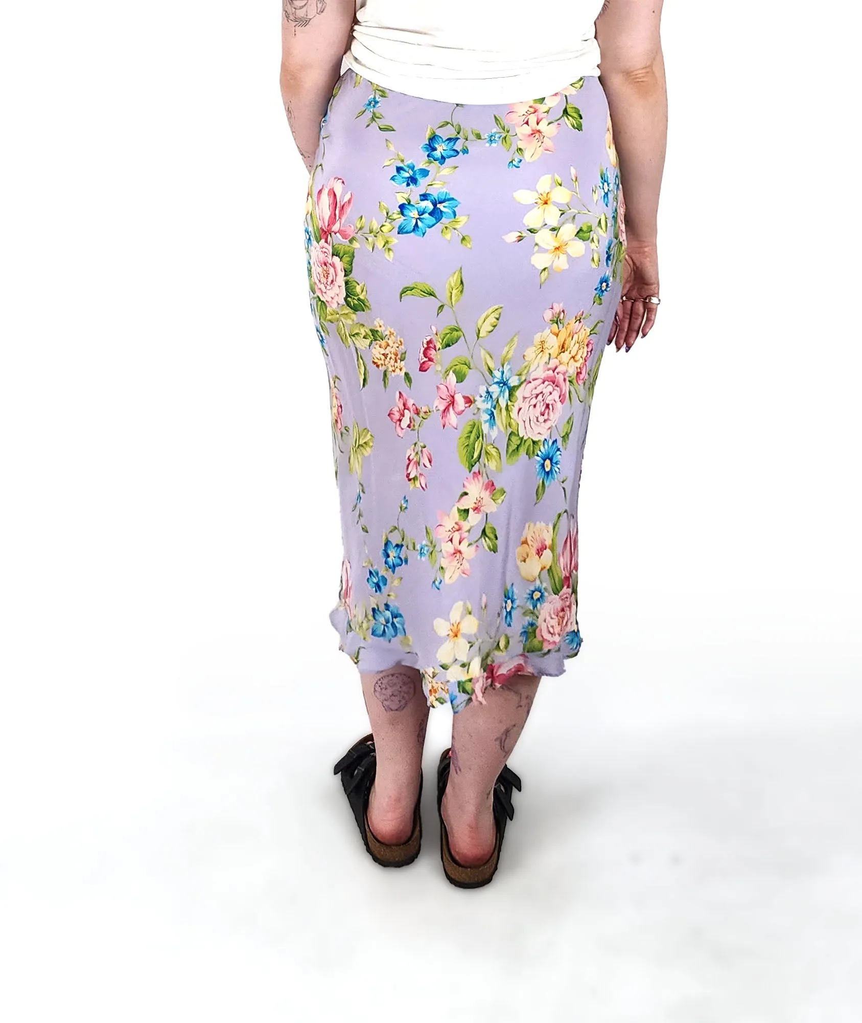Charlie Brown vintage purple silk skirt size 14 (best fits 12-14)