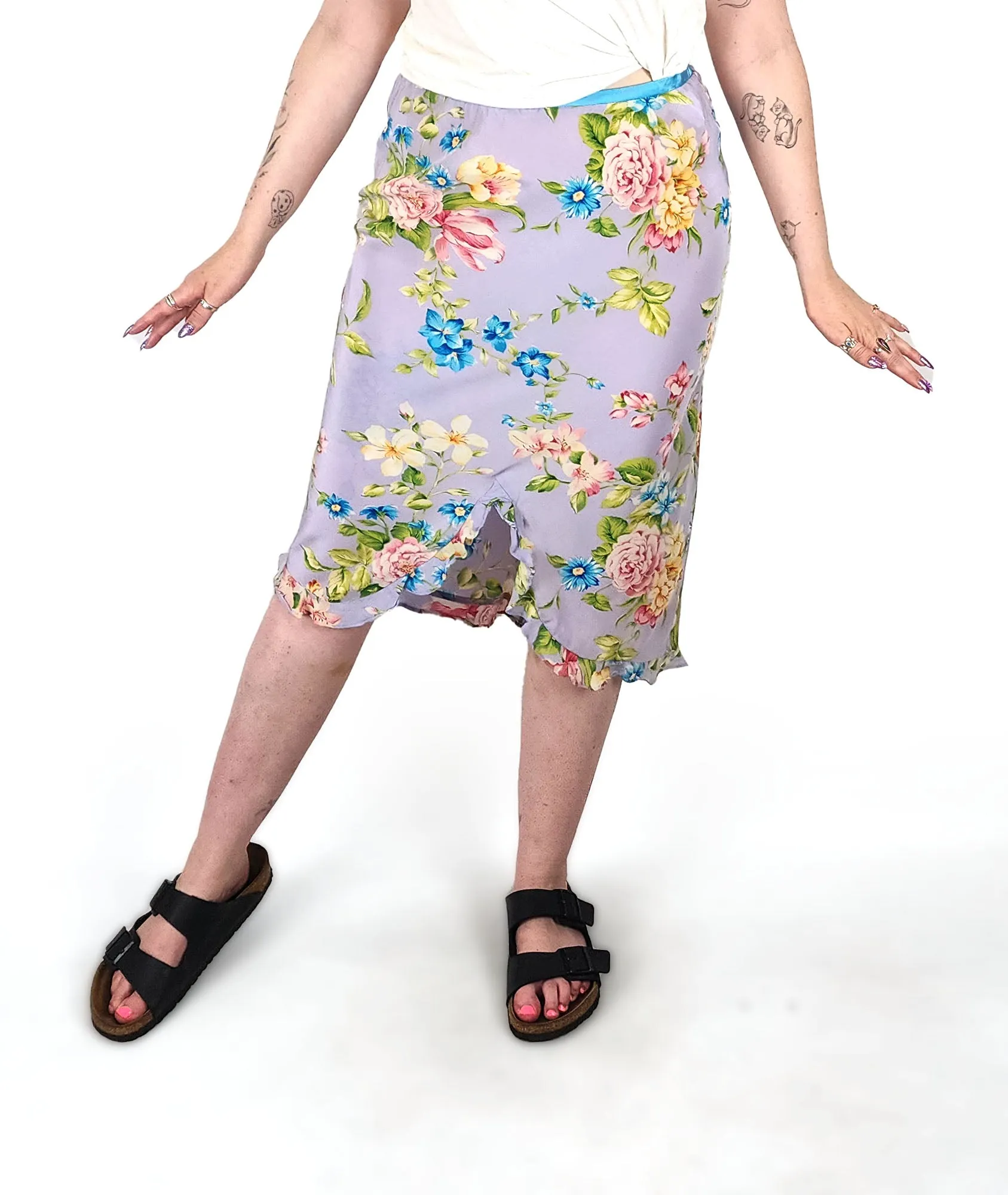 Charlie Brown vintage purple silk skirt size 14 (best fits 12-14)