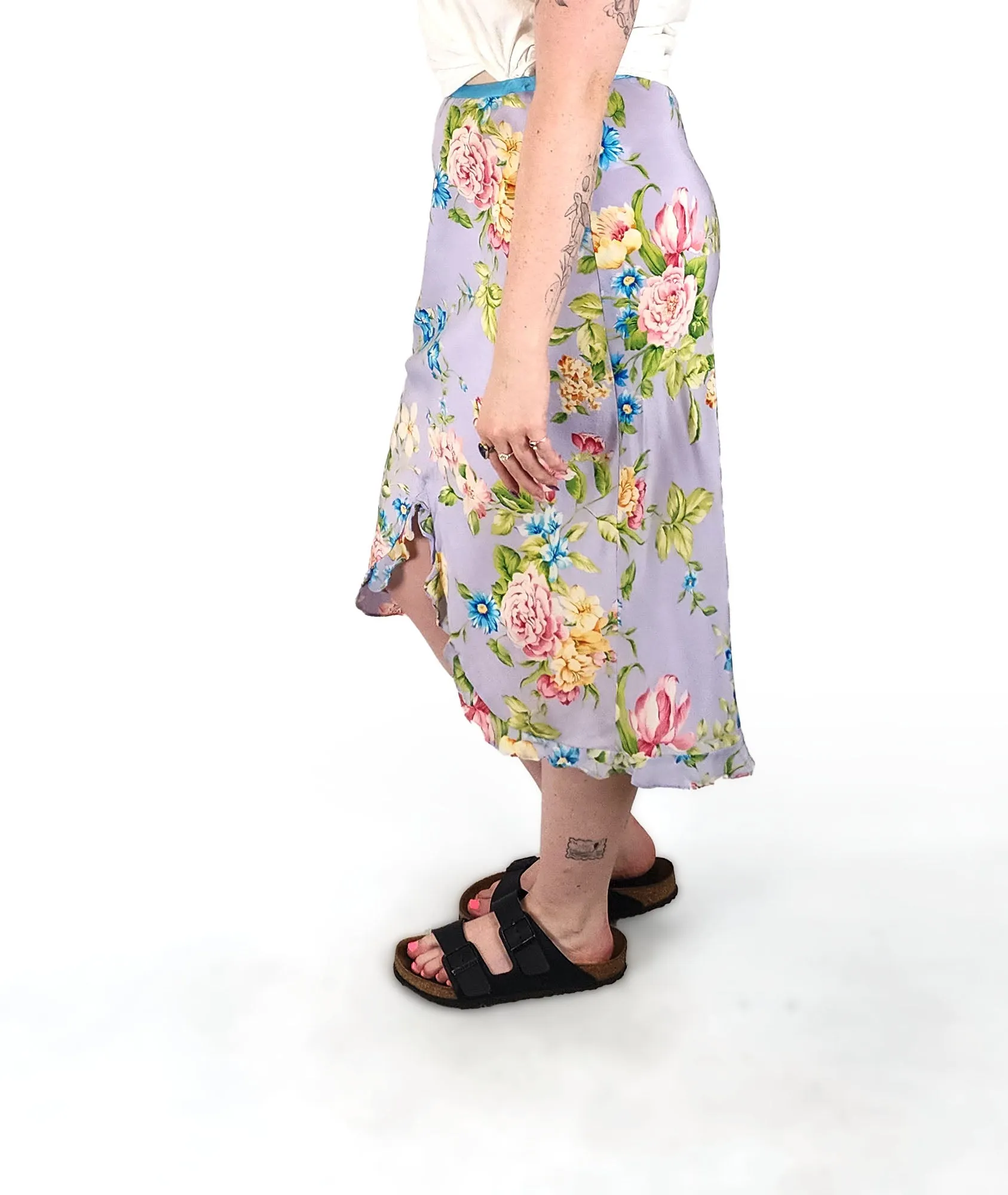 Charlie Brown vintage purple silk skirt size 14 (best fits 12-14)