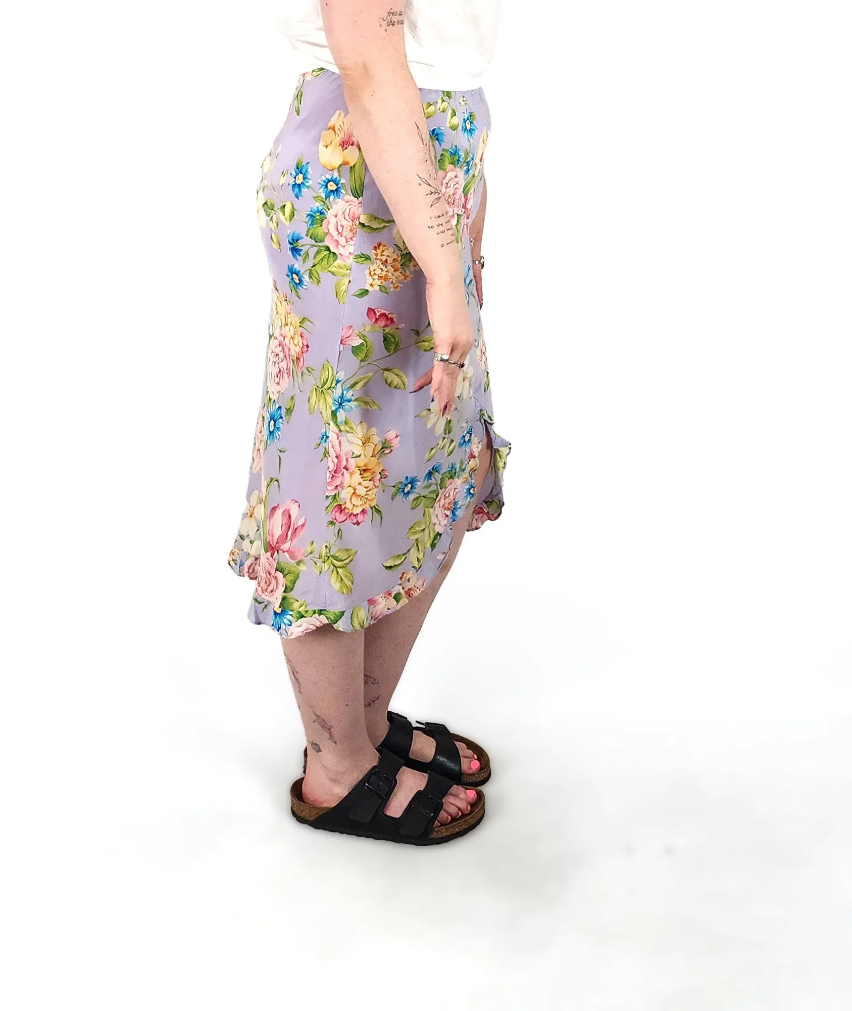 Charlie Brown vintage purple silk skirt size 14 (best fits 12-14)