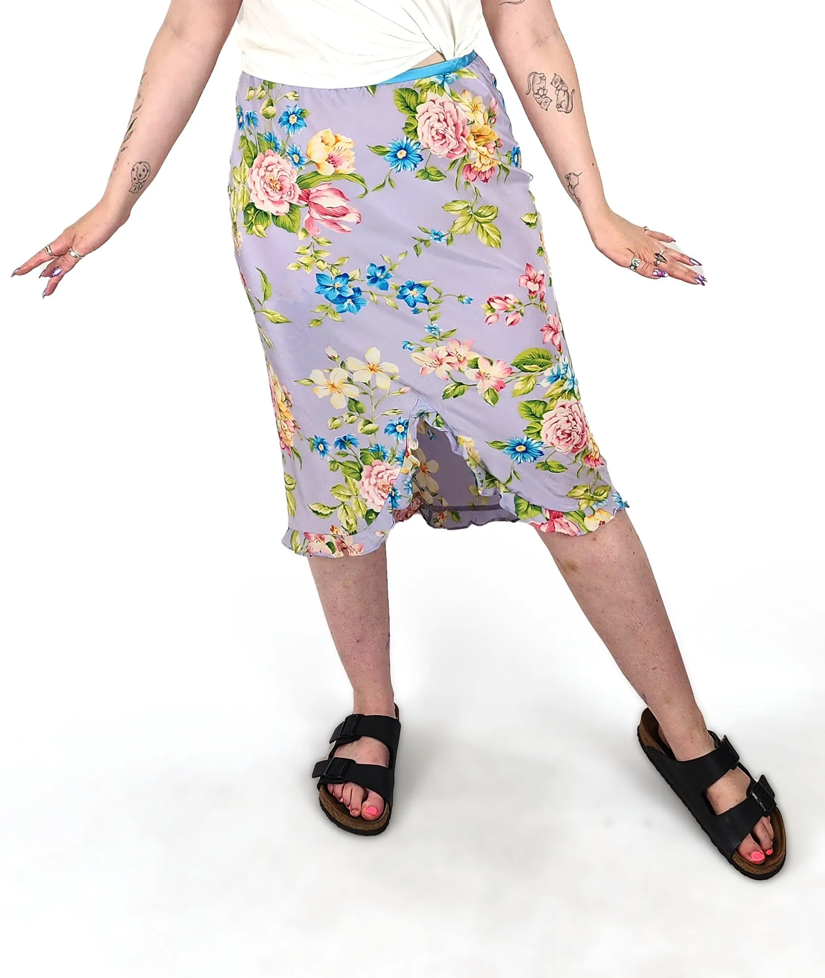 Charlie Brown vintage purple silk skirt size 14 (best fits 12-14)