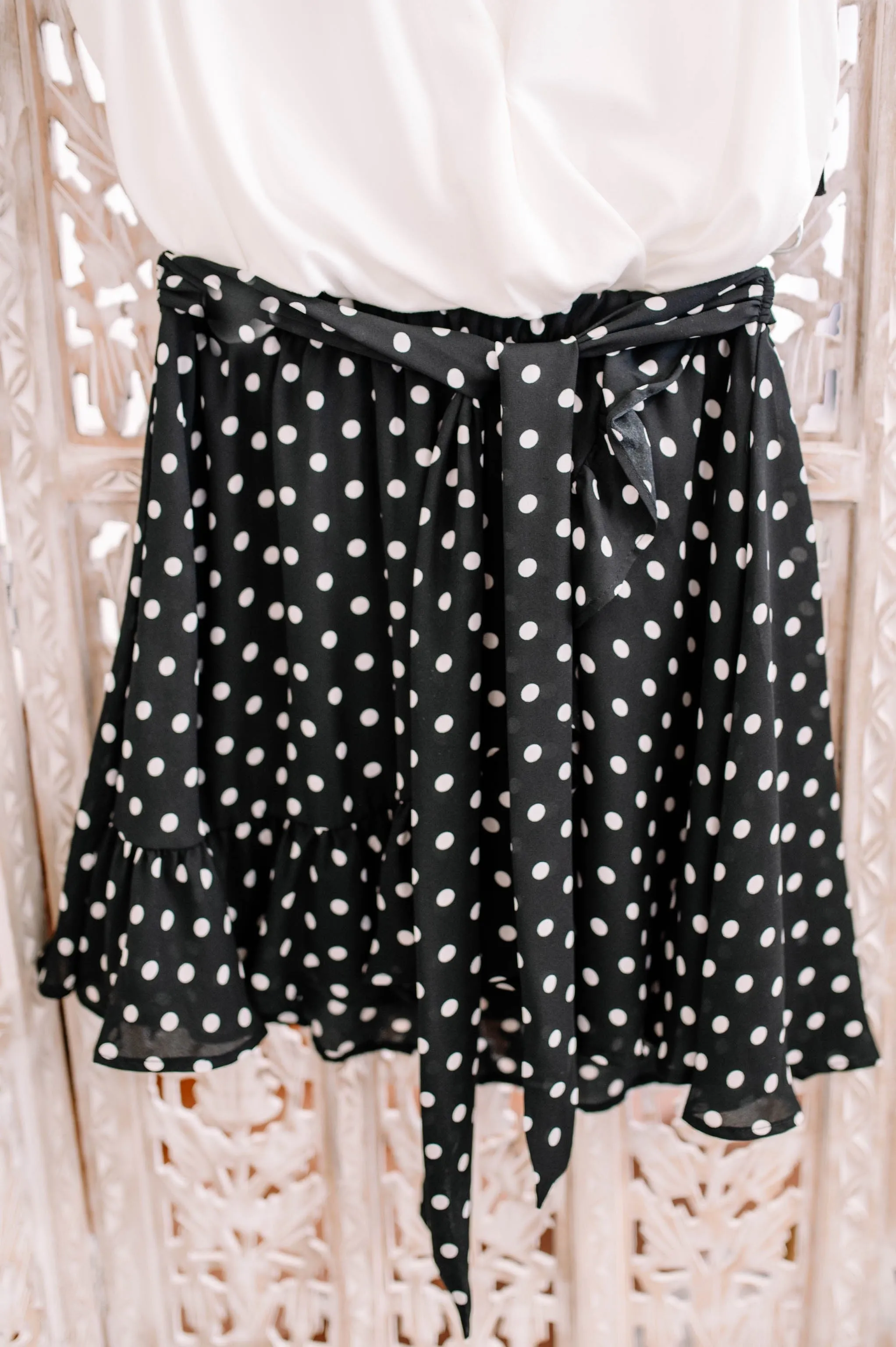 Chasing Skirts In Black Polkadots