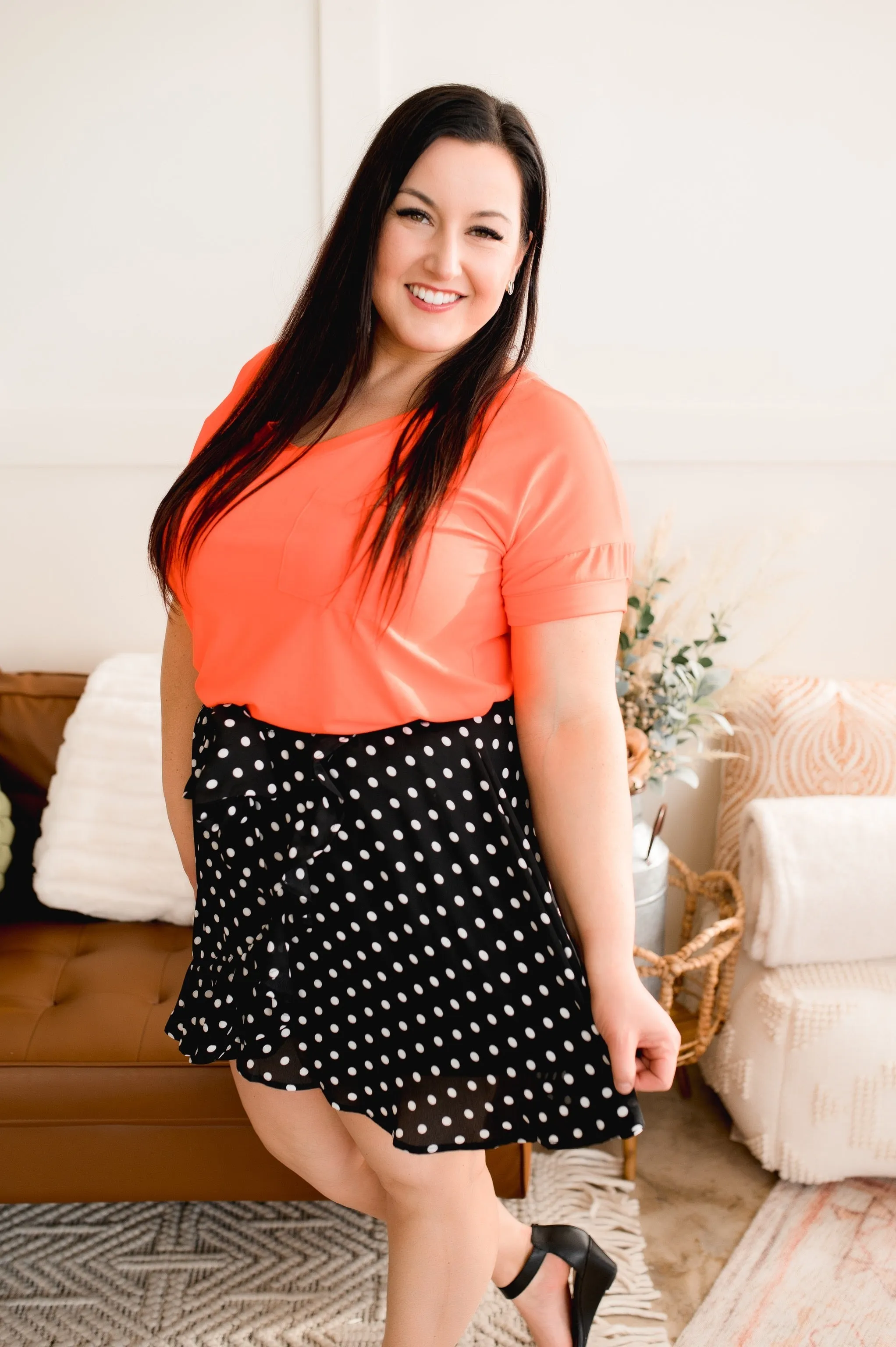 Chasing Skirts In Black Polkadots