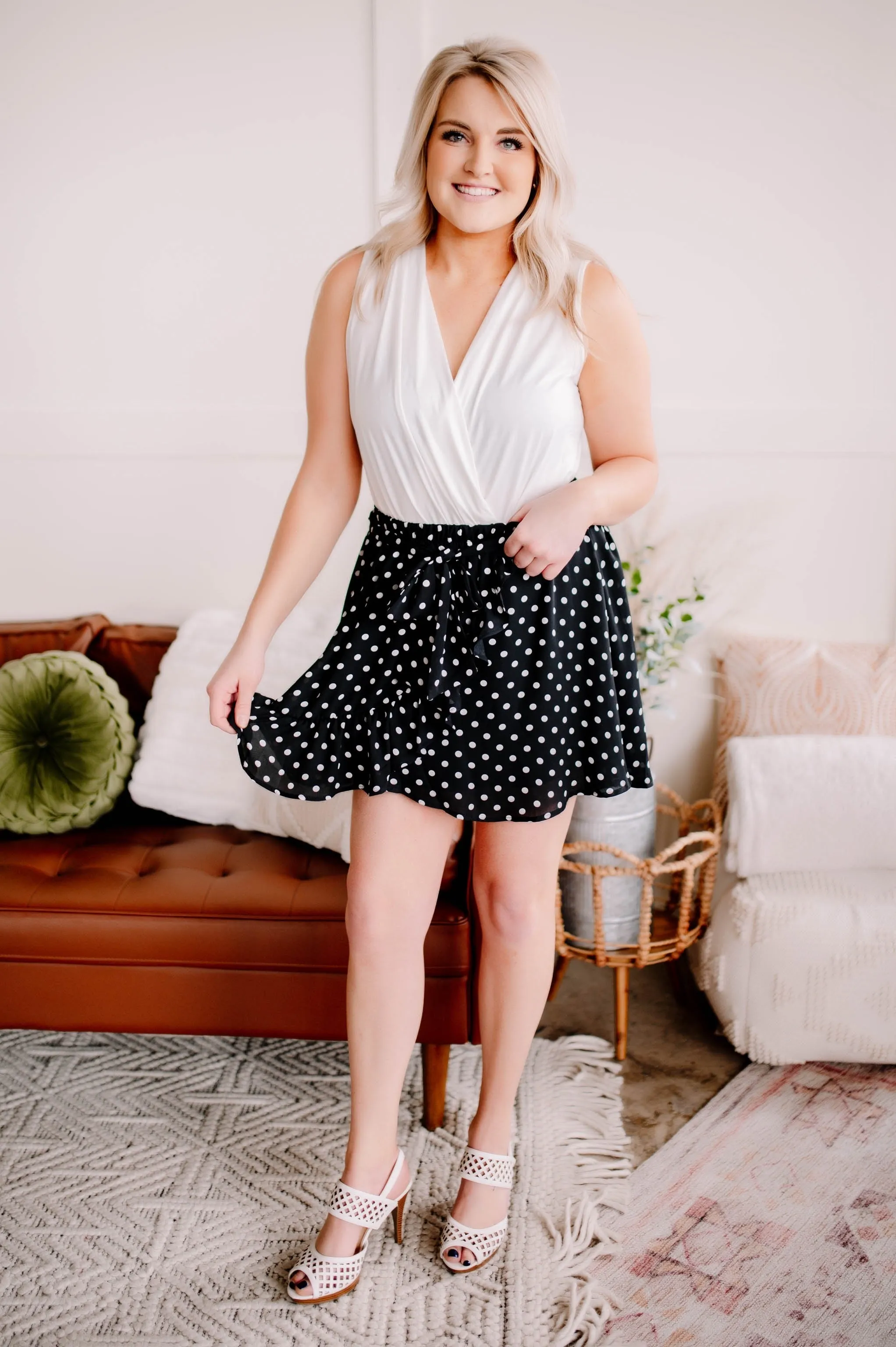 Chasing Skirts In Black Polkadots