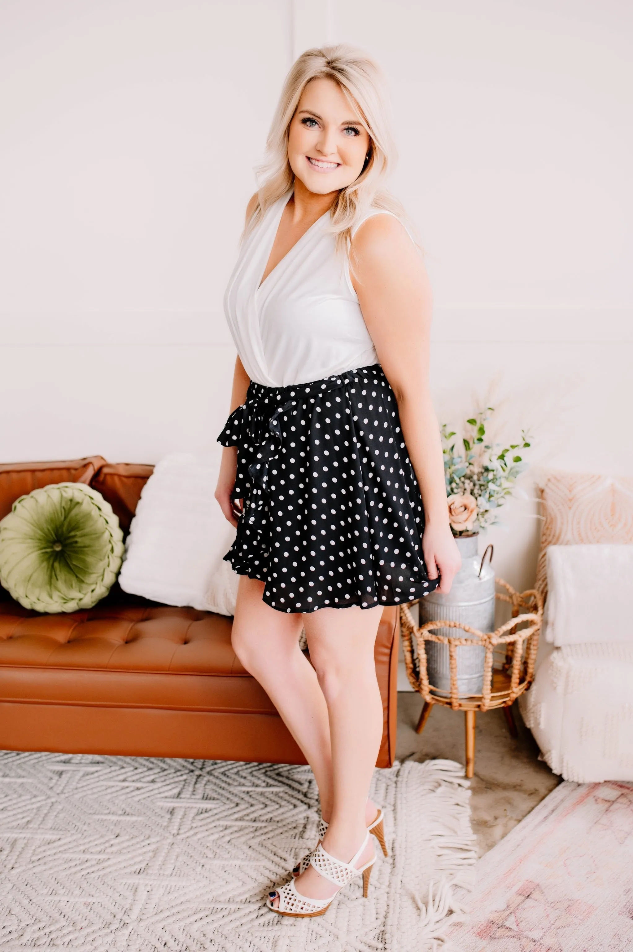 Chasing Skirts In Black Polkadots