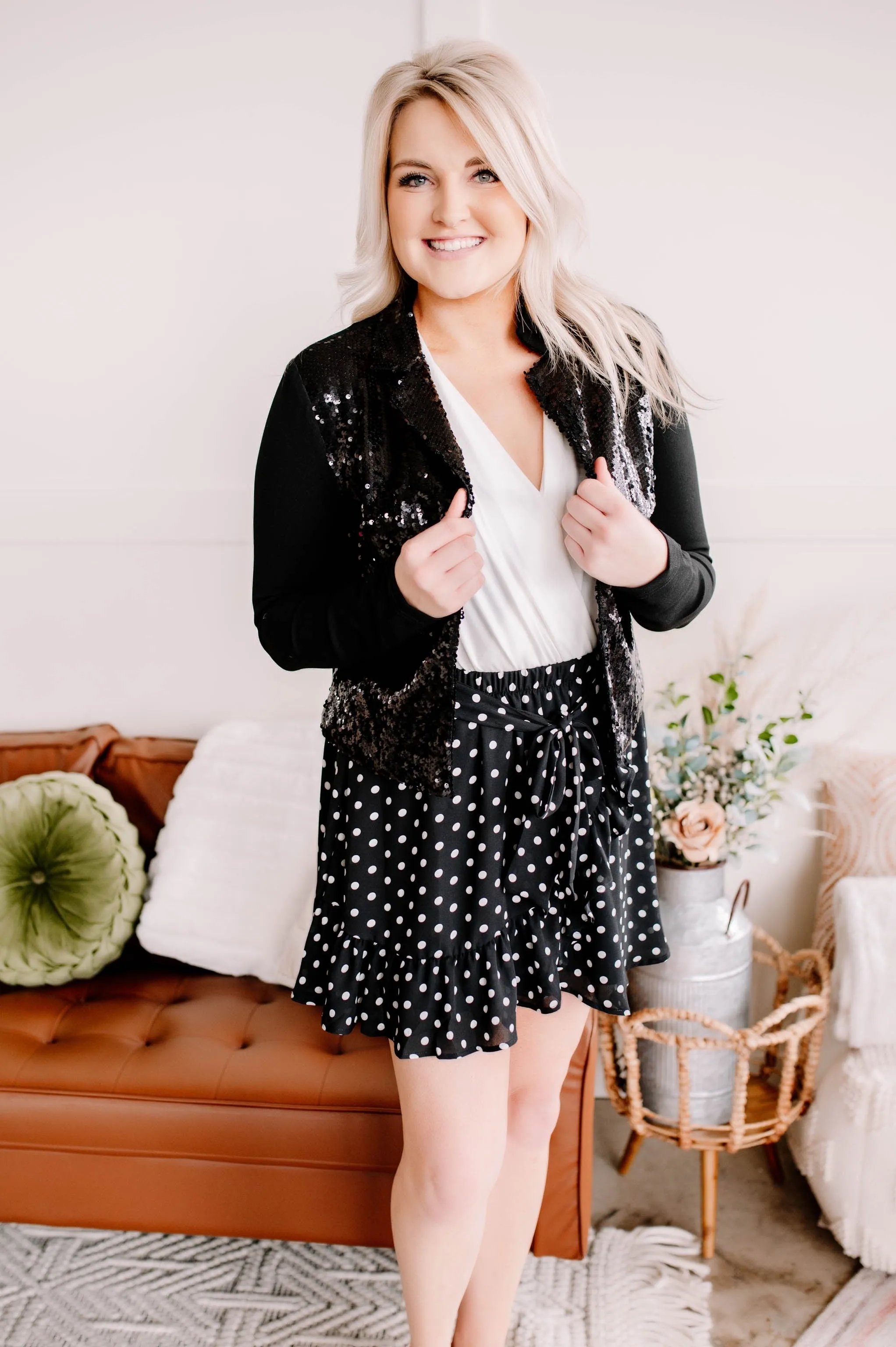 Chasing Skirts In Black Polkadots