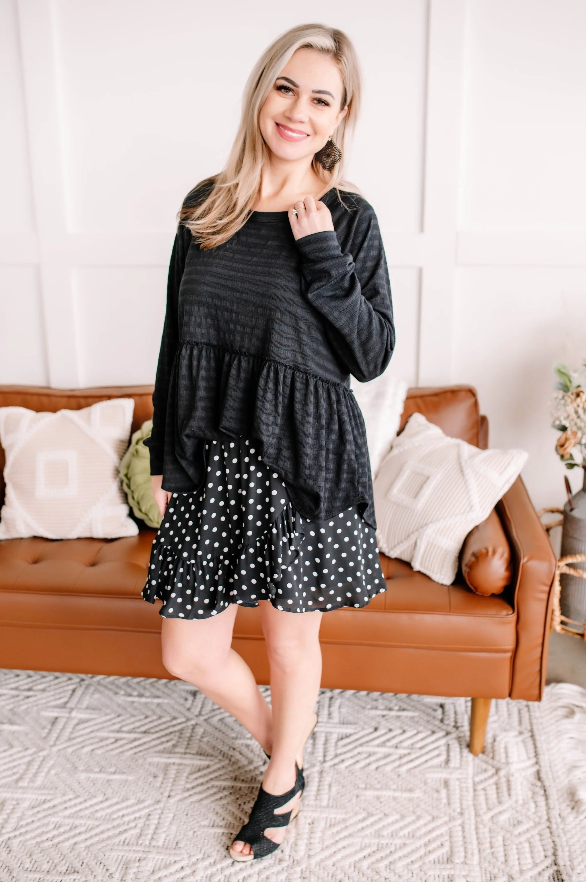 Chasing Skirts In Black Polkadots