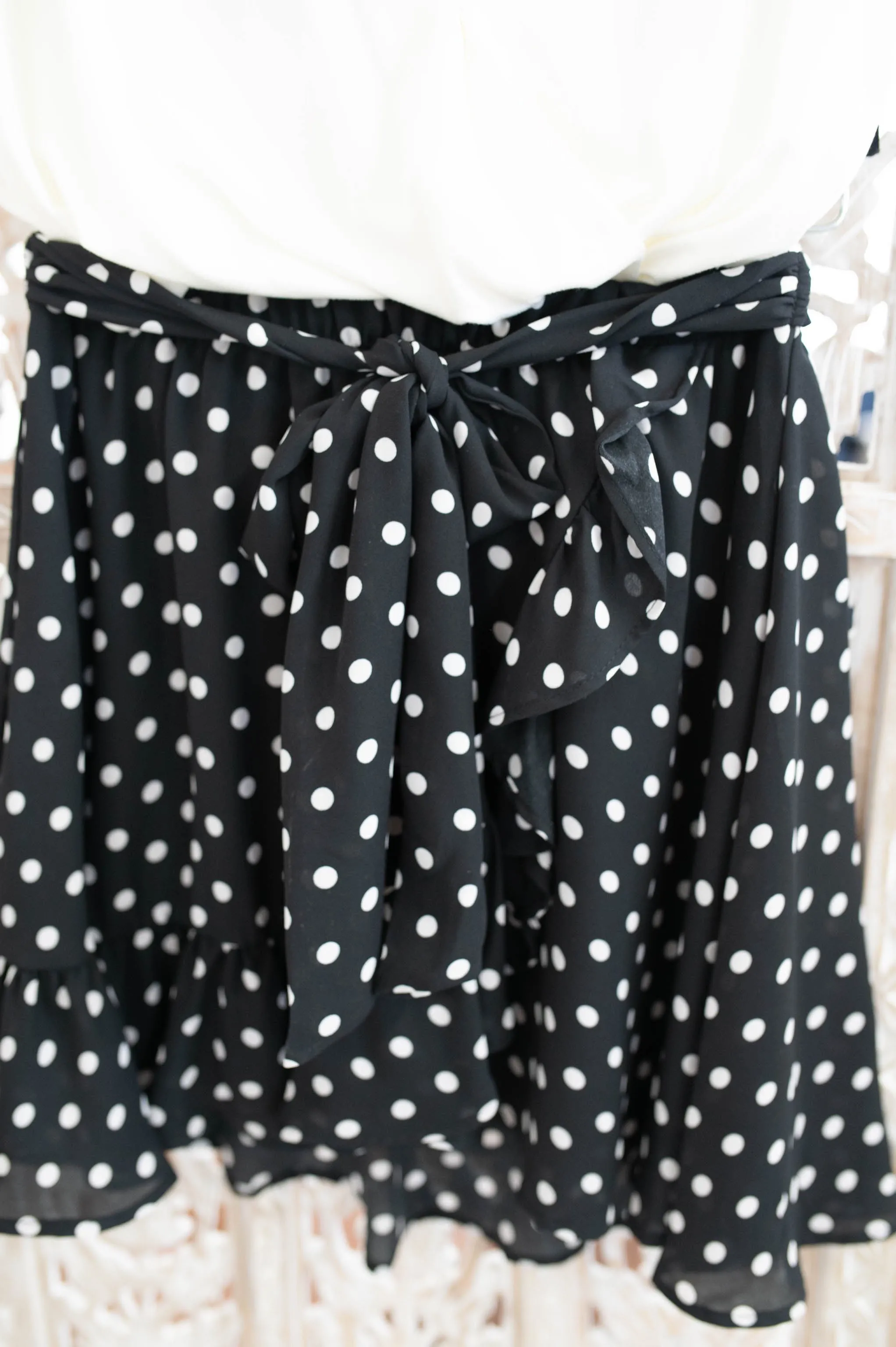 Chasing Skirts In Black Polkadots