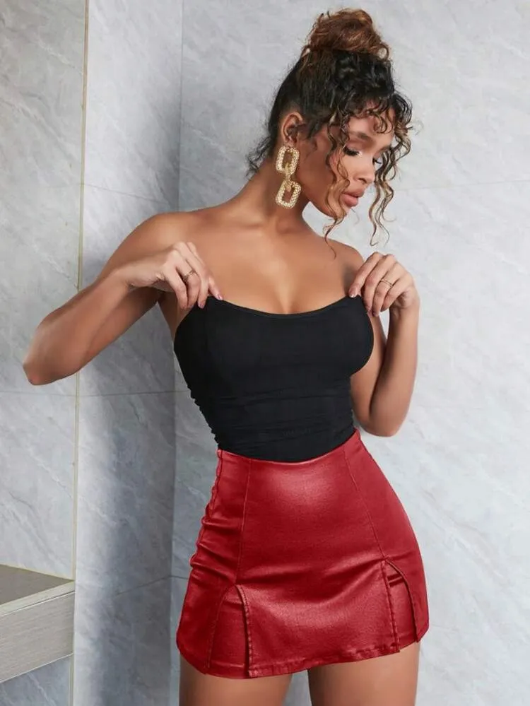 Cherry Wine Mini Skort