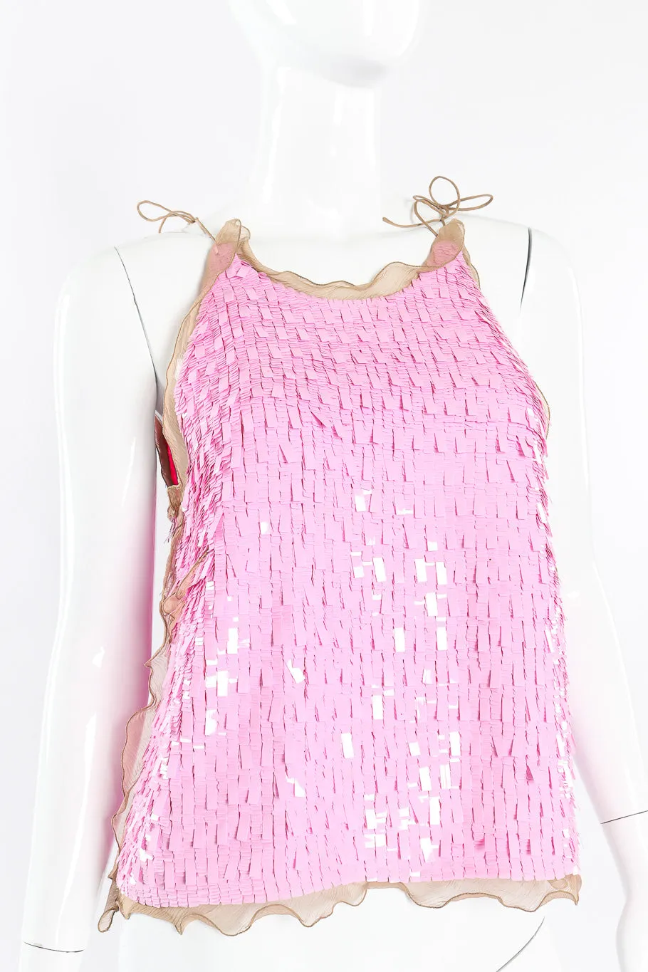 Chiffon Paillette Sequin Tank
