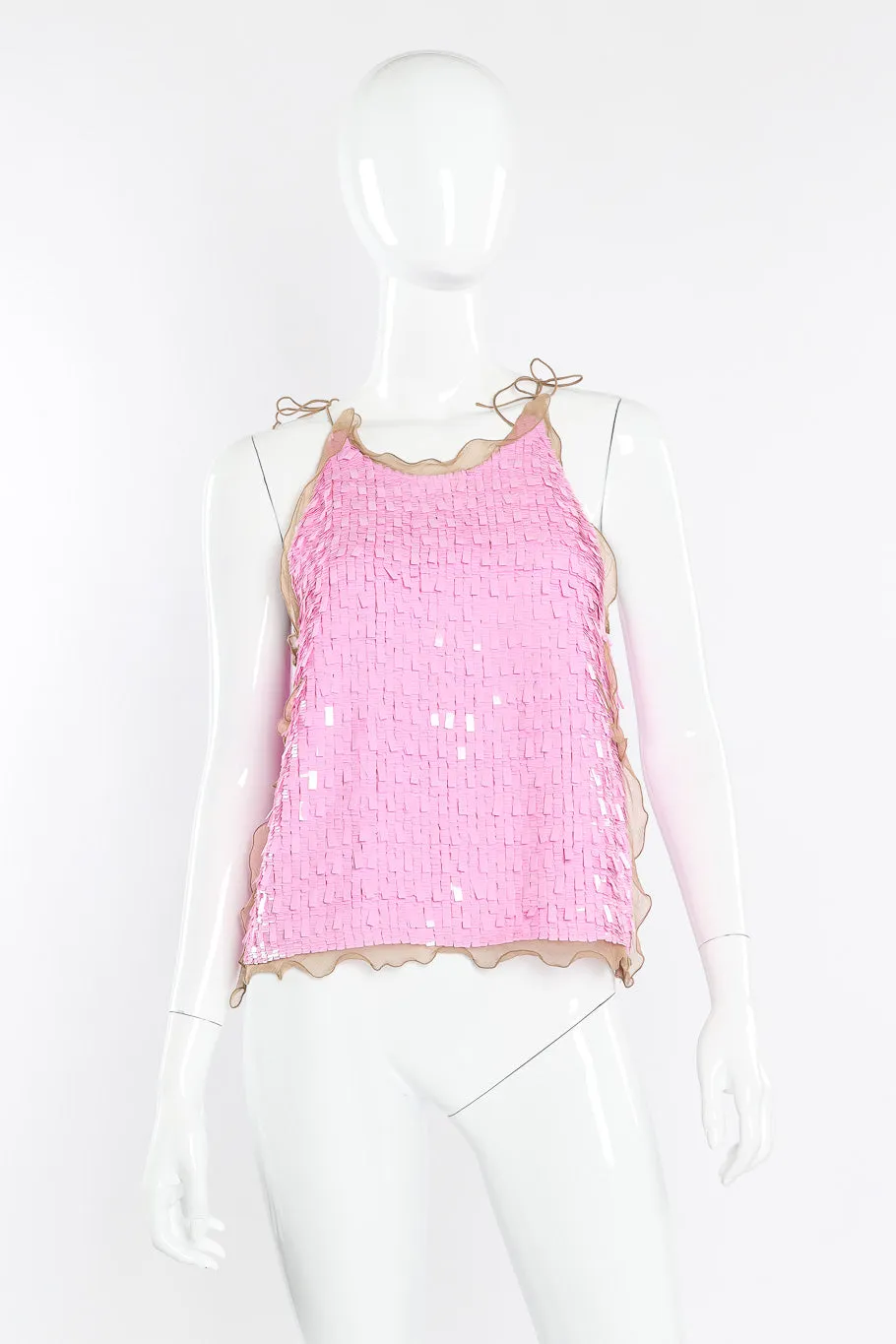 Chiffon Paillette Sequin Tank