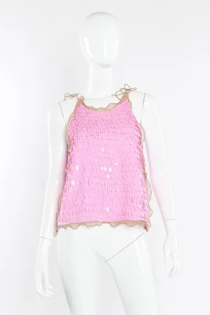 Chiffon Paillette Sequin Tank