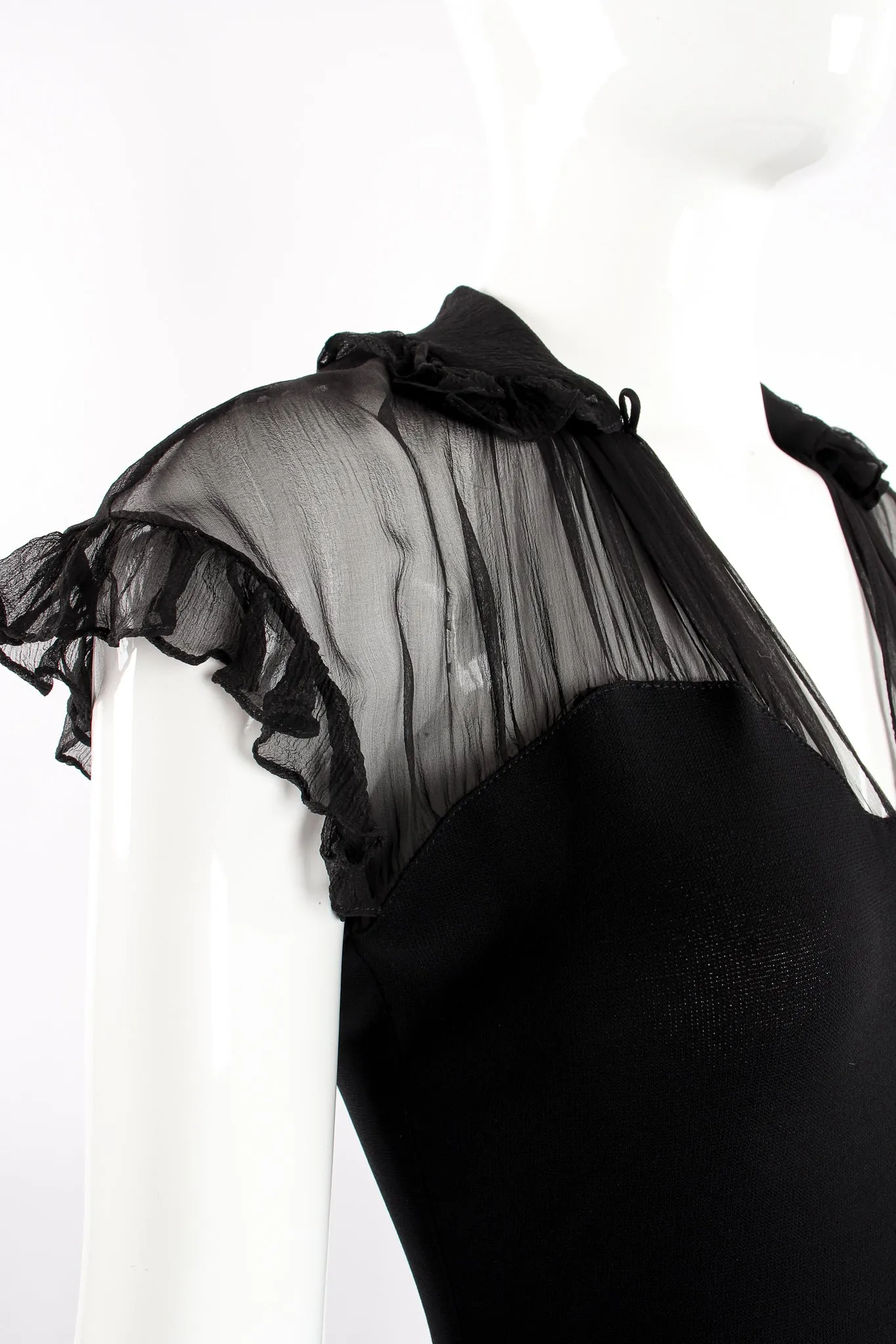 Chiffon Ruffle Illusion Bodysuit