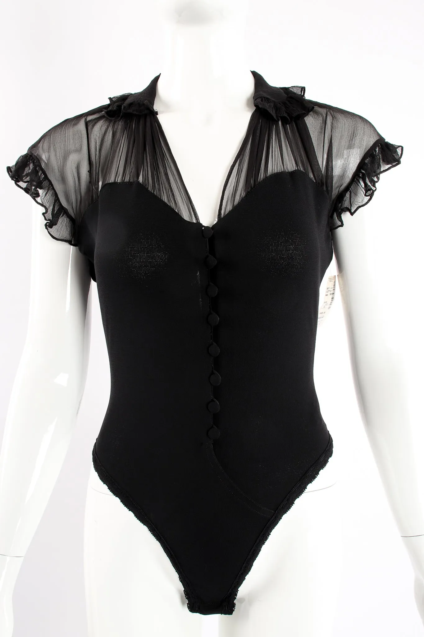 Chiffon Ruffle Illusion Bodysuit
