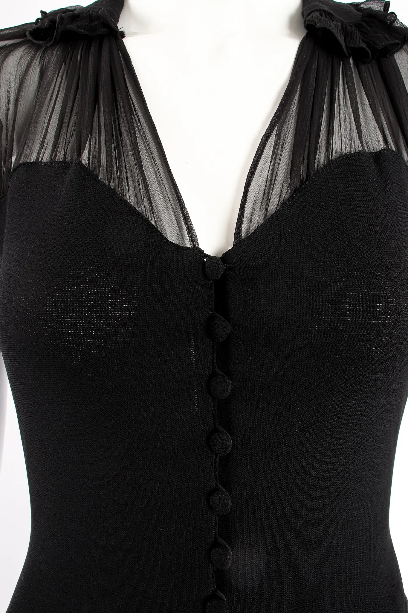 Chiffon Ruffle Illusion Bodysuit