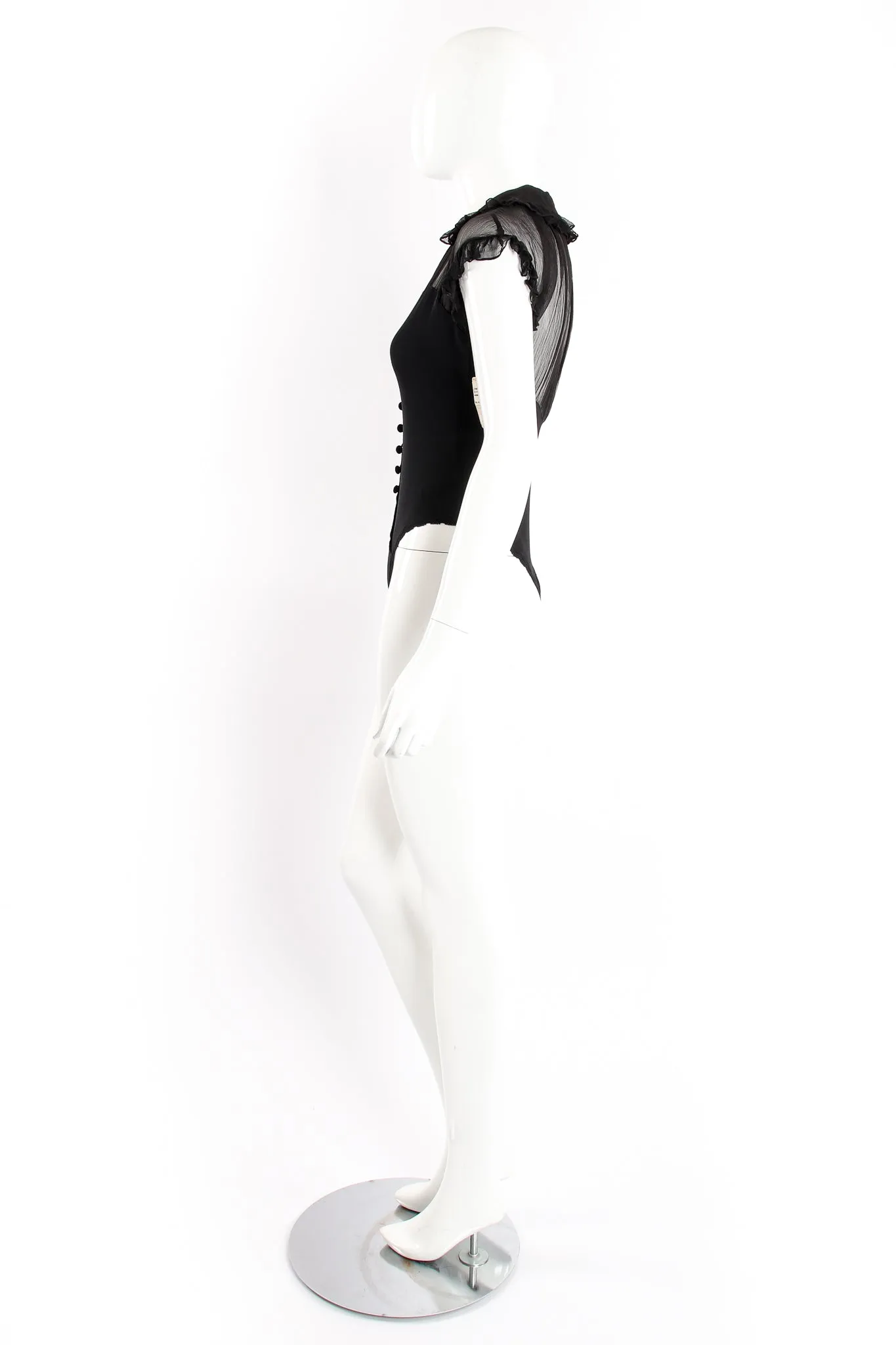 Chiffon Ruffle Illusion Bodysuit