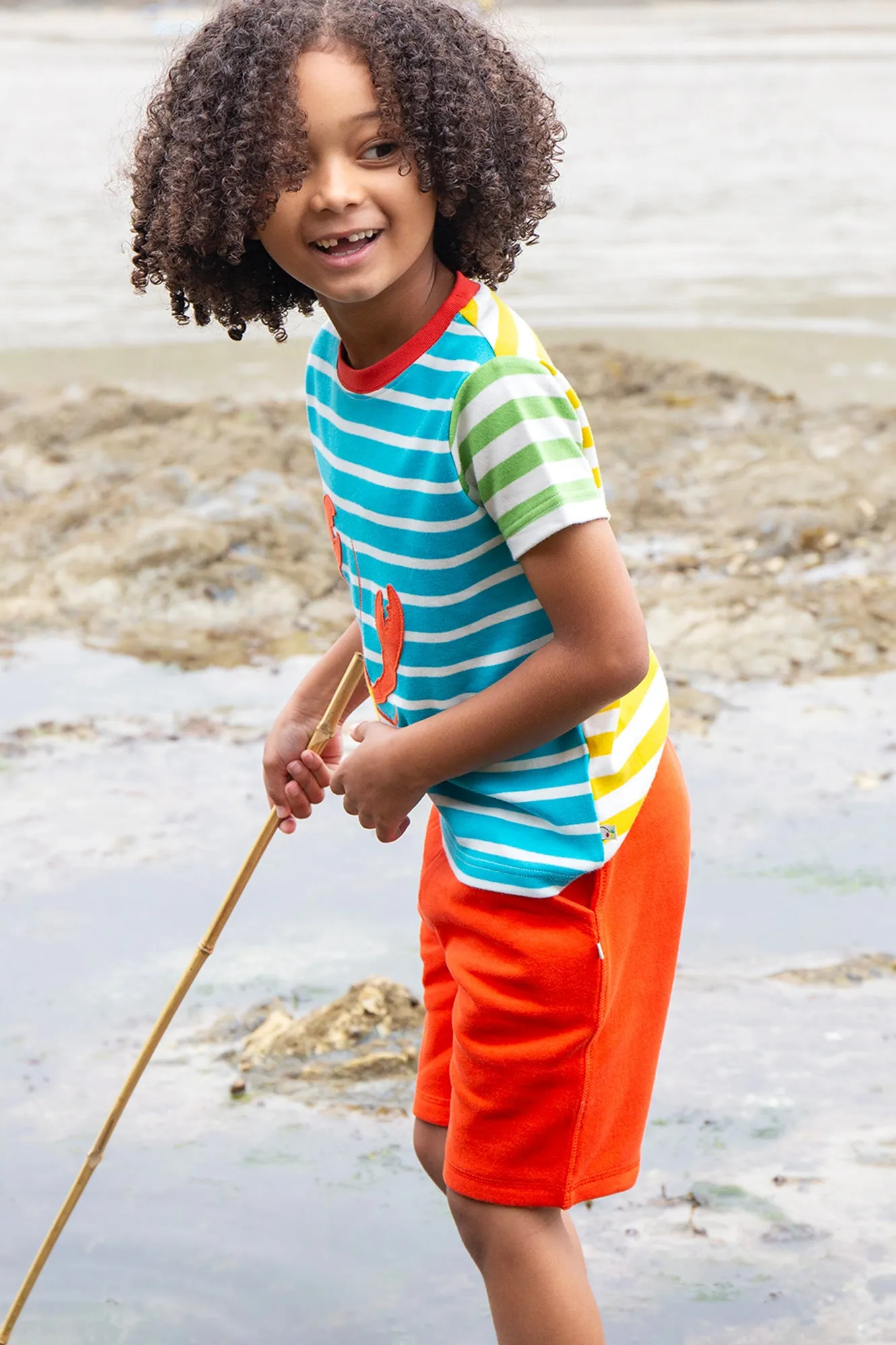 Children's Frugi Orangutan Orange Shorts - Kid's Clothing