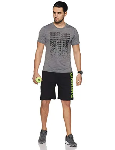 Chromozome Men's Track Pants (N-169 Running Shorts_Black_Medium)