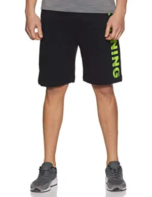 Chromozome Men's Track Pants (N-169 Running Shorts_Black_Medium)