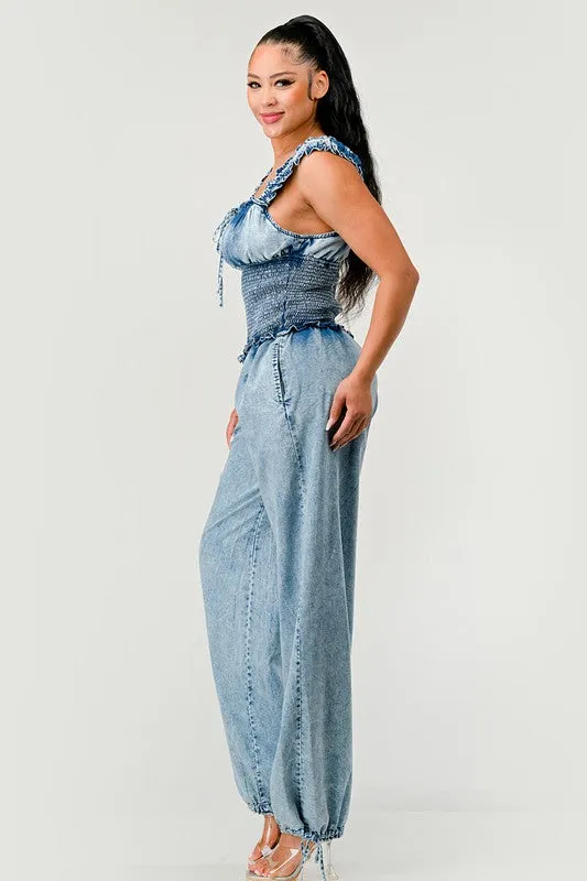 City Charm - Denim Jumpsuit