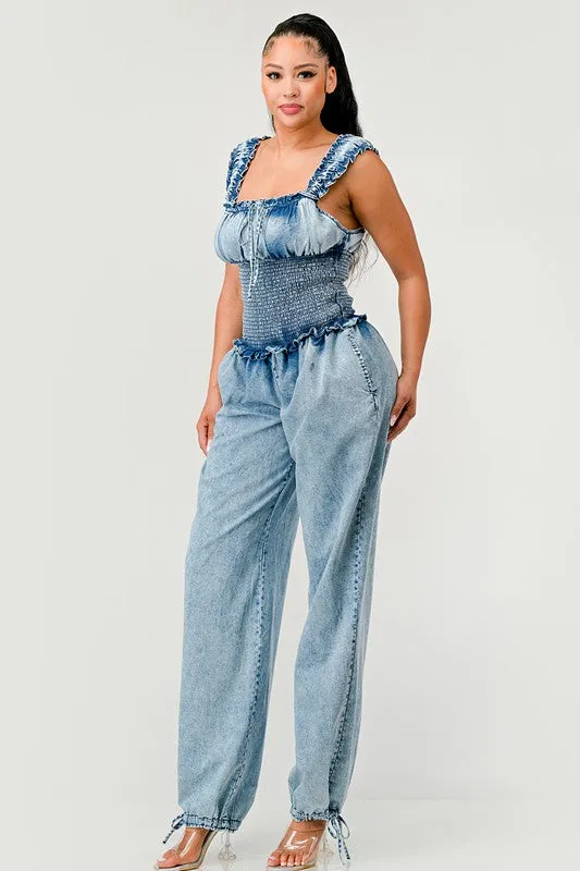 City Charm - Denim Jumpsuit