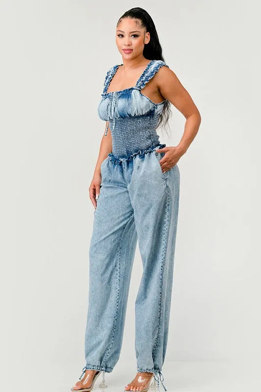 City Charm - Denim Jumpsuit