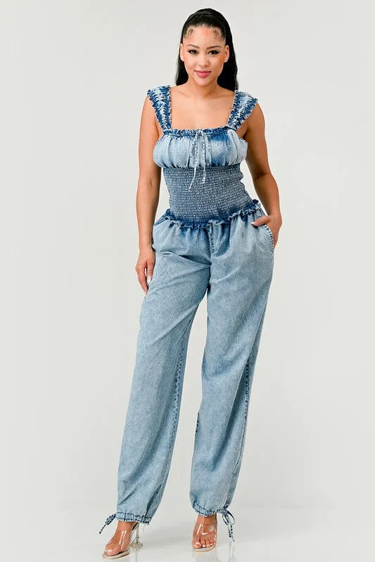 City Charm - Denim Jumpsuit