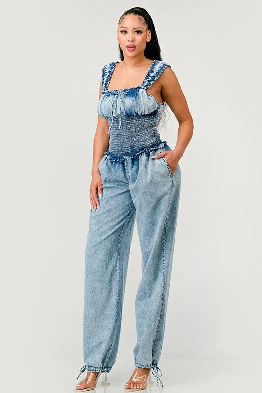 City Charm - Denim Jumpsuit