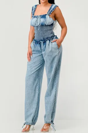 City Charm - Denim Jumpsuit