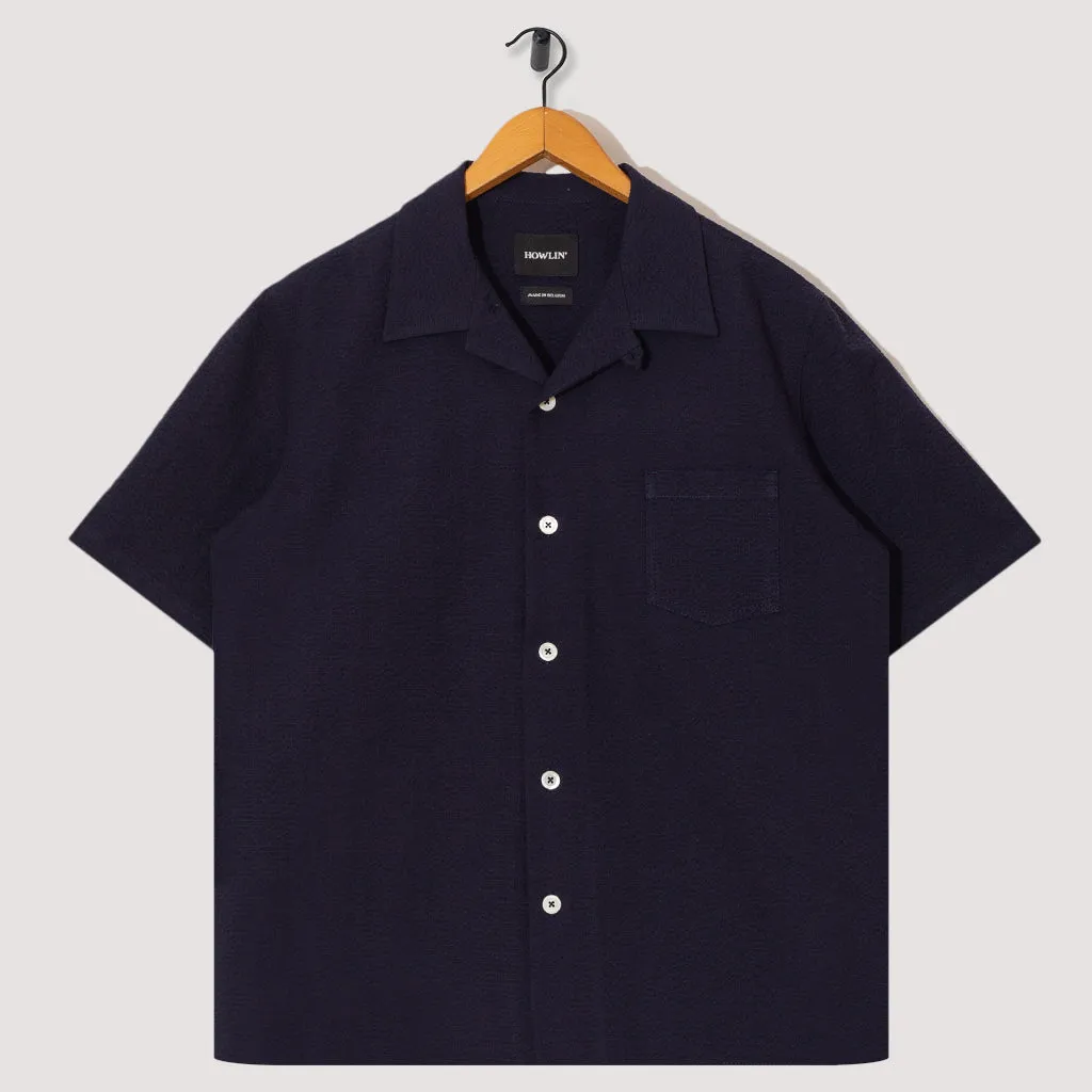 Cocktail Shirt - Navy Seersucker
