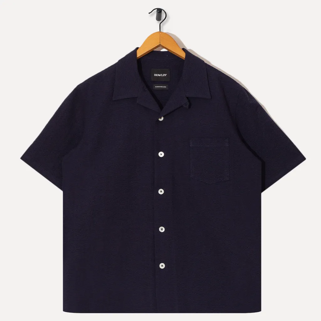 Cocktail Shirt - Navy Seersucker