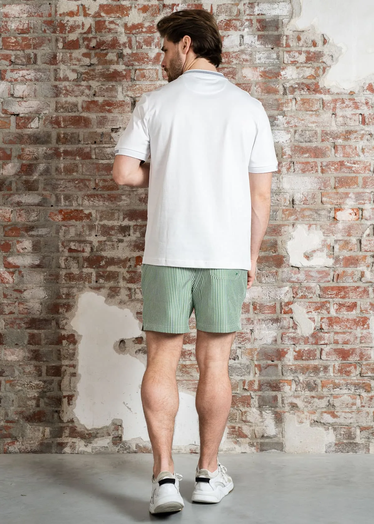 Colbert seersucker swimshort - green meadow