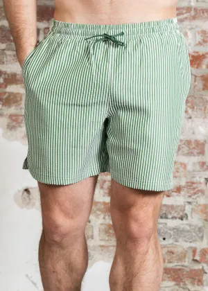 Colbert seersucker swimshort - green meadow