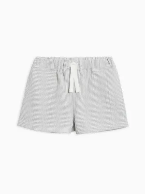 Colored Organics - Organic Kids Nixie Seersucker Short - Shore Stripe / Mist