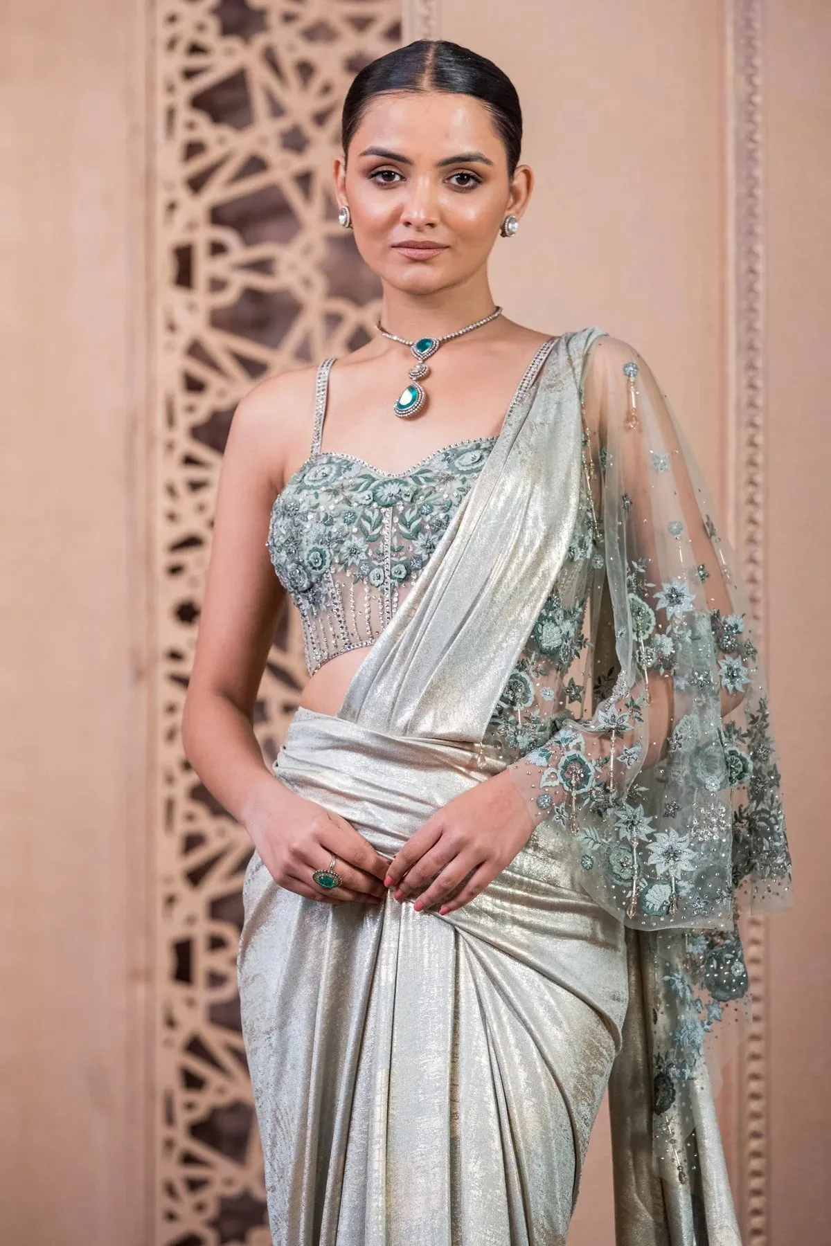 CONCEPT SAREE AND BODYSUIT