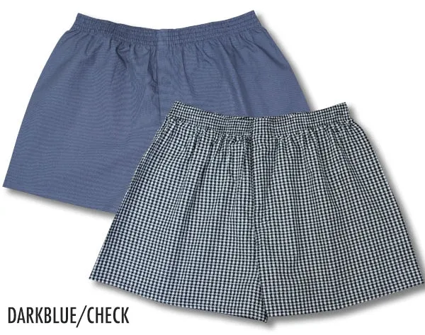 Contare Cotton 2 Pack Check Boxer Short