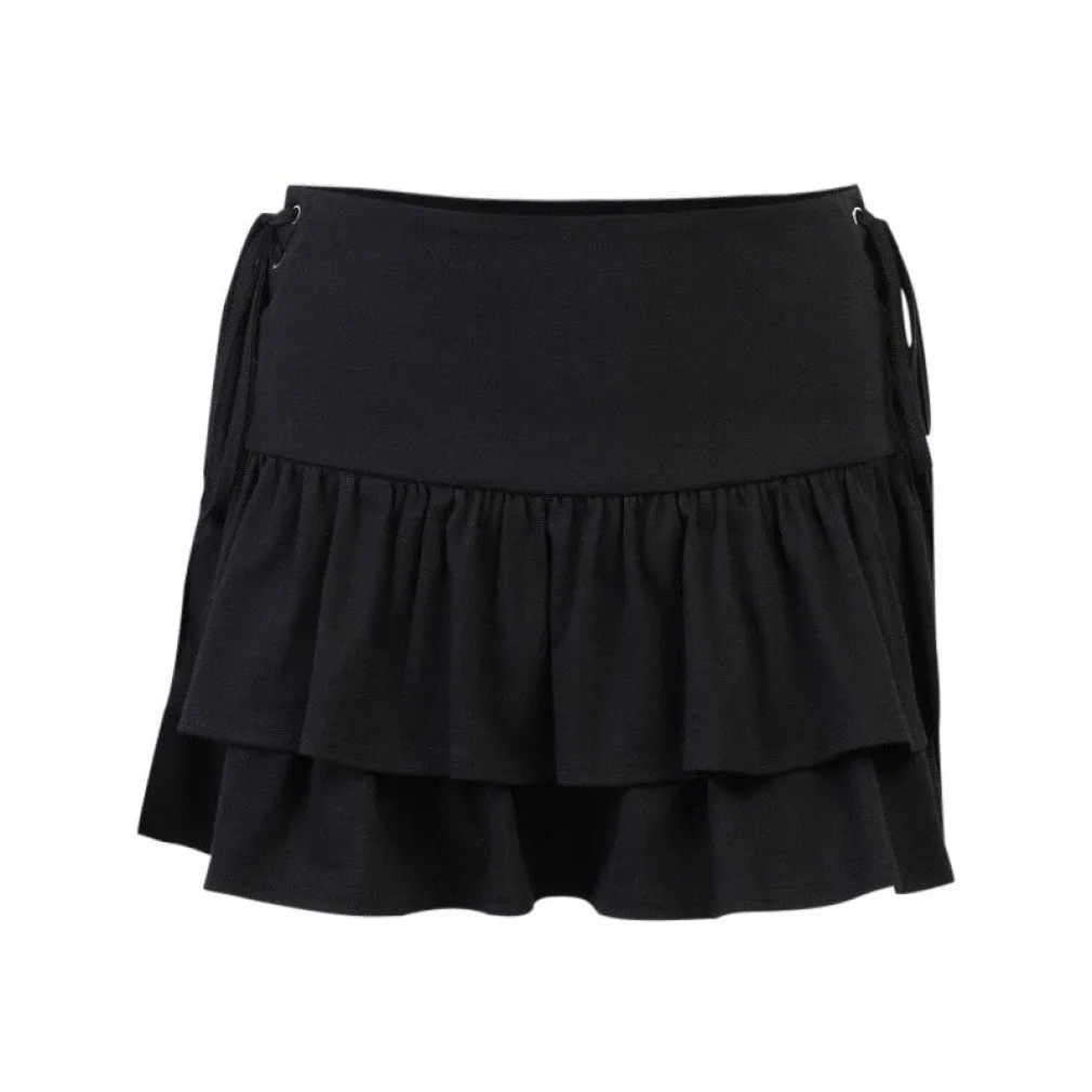 ContiNent 33 Streetwear Mall Goth Skirt Women High Waist Bandage Mini Skirt Dark Gothic Punk Emo Alt Club Wear