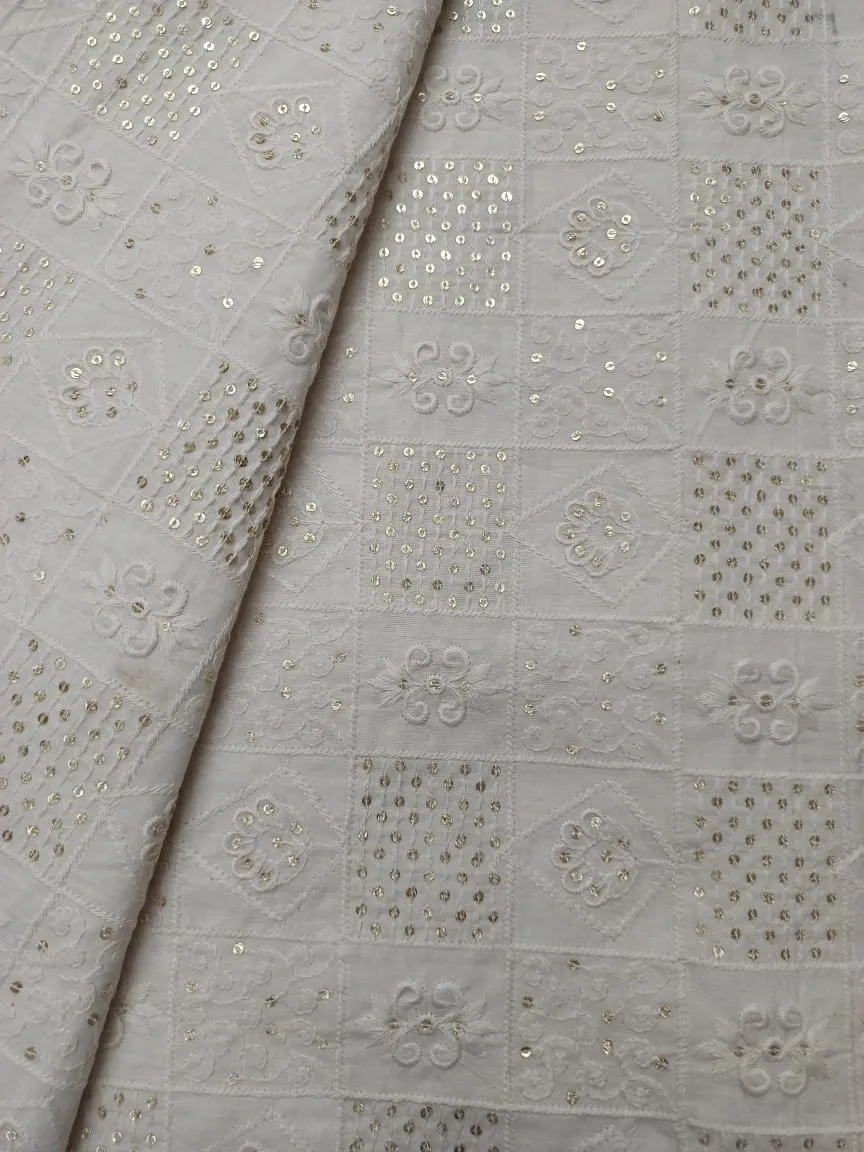 Cotton Embroidered Fabric