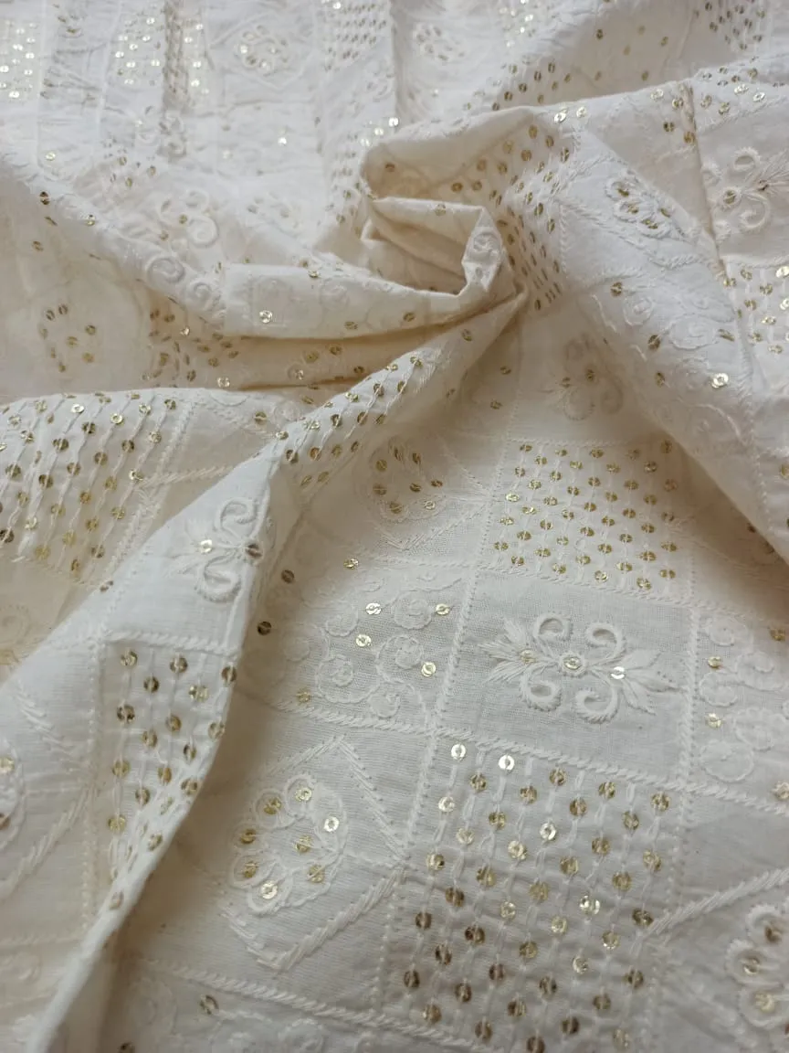 Cotton Embroidered Fabric