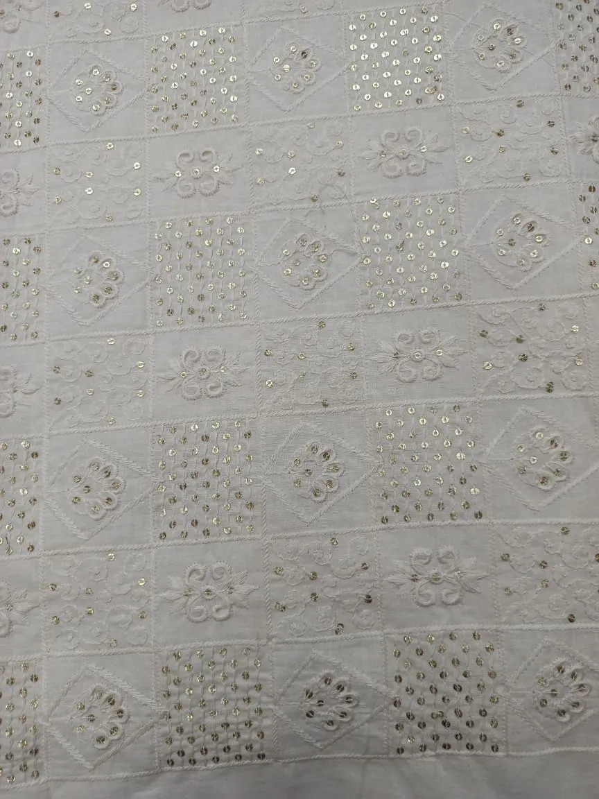 Cotton Embroidered Fabric