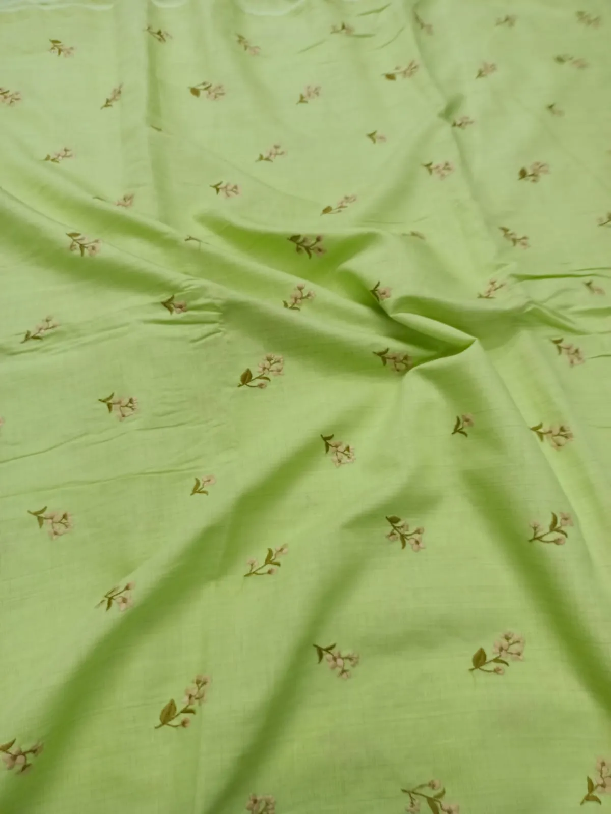 Cotton Linen Embroidered Fabric