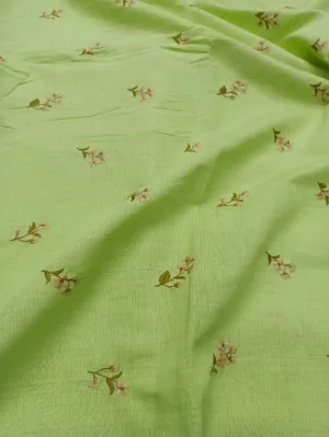 Cotton Linen Embroidered Fabric