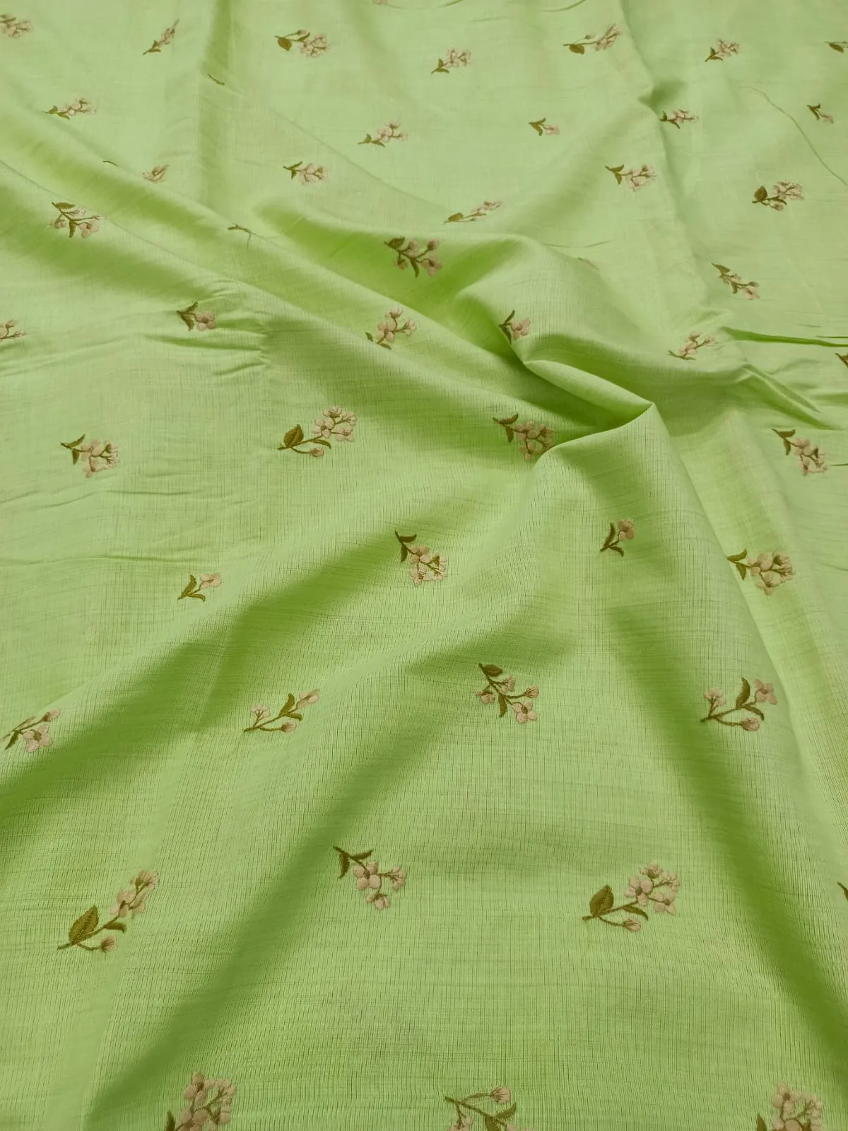 Cotton Linen Embroidered Fabric